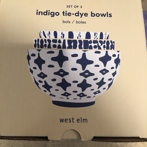 West elm indigo tie-dye bowls set of 3 FIRM price